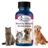 Healthy Weight Supplement for Cats and Dogs - Helps Overweight Pets Control Obesity Through Healthy Fat Burning, Improved Metabolism and Gentle Suppression of Appetite and Cravings Pills