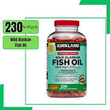 Kirkland Signature Expect More Wild Alaskan Fish Oil 1400 mg, 230 Softgels + Includes Venancio’sfridge Sticker