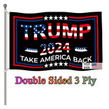 Trump 2024 Flag,3x5 FT Trump Flag Double Sided 3 Ply,Take America Back Trump Flags Banner UV & Fade Resistant 2 Brass Grommets for Outdoor Indoor(Black)