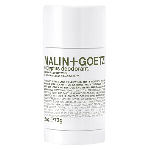 Malin + Goetz Deodorant - Men & Women's Stick Deodorant, Scented Deodorant for All Skin Types, Natural Fragrance & Color, Aluminum Free Natural Deodorant