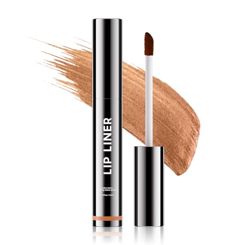 Lip Stain Peel Off Lip Liner, Long Lasting & Waterproof Peel Off Lip Stain Non-Stick Cup, Comfortable Vivid Color and Create Charming Lip Makeup with All-Day (#02 Cocoa)