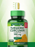 Turmeric Curcumin with Black Pepper Extract | 500mg | 120 Capsules | Non-GMO & Gluten Free Complex Supplement | by Nature's Truth