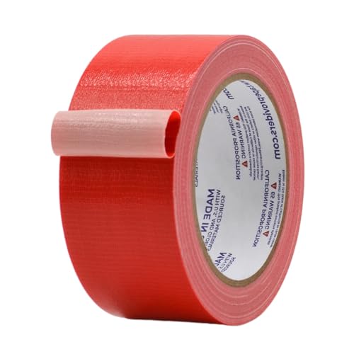 MAT Duct Tape Red Industrial Grade, 2 inch x 60 ft. Waterproof, UV Resistant for Crafts, Home Improvement, Repairs, & Projects