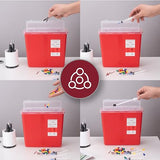 Alcedo Sharps Container for Home and Professional Use 5 Quart (1 Pack), Biohazard Needle and Syringe Disposal, Mailbox Style Lid, Medical Grade