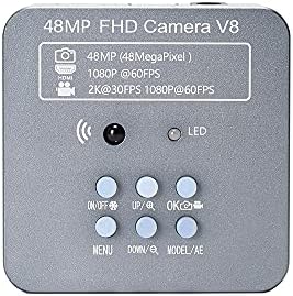 Full HD 48MP 2K 1080P HDMI USB C-Mount Digital Microscope Camera with Software Calibration Compatible with WIN7/8/10 Mac System, C-Mount 25mm & 30mm 30.5mm Adapter