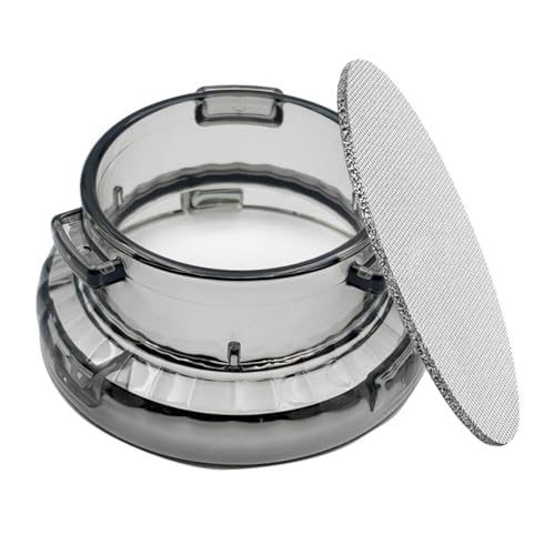 54mm Espresso Dosing Funnel and Puck Screen Set for Breville Barista Portafilters, Compatible Breville 8series Barista and Bambino Espresso Machines Dosing Funnel, Grey