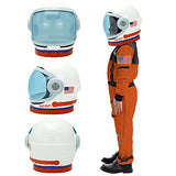 Astronaut Helmet, Space Helmet with Blue Movable Visor, Party Costume, School Classroom Dress Up, Pretend Role Play Party Supplies, Kids Christmas Halloween Toys Birthday Gifts, Blue and Orange