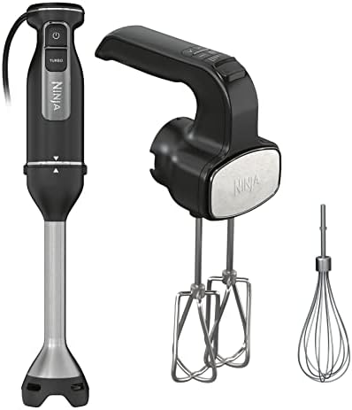Ninja CI100C Foodi Power Mixer System Immersion Blender and HandMixer Combo, Black