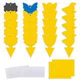 Fruit Fly Traps, 20pcs Yellow Sticky Traps for Fruit Fly, Whitefly,Fungus Gnat, Mosquito and Bug, Gnat Traps, Non-Toxic Insect Catcher Traps for Indoor/Outdoor/Kitchen, Bonus 4 Fly Paper Tubes(Yellow)