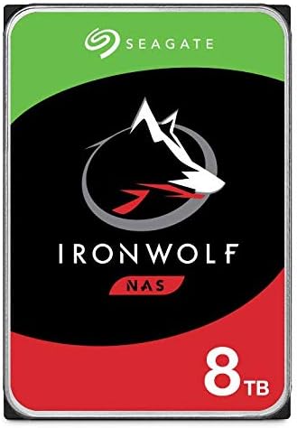 Seagate IronWolf 8TB NAS Internal Hard Drive HDD 3.5 Inch SATA 6Gb/s 7200 RPM 256MB Cache for RAID Network Attached Storage Frustration Free Packaging (ST8000VNZ04/N004)