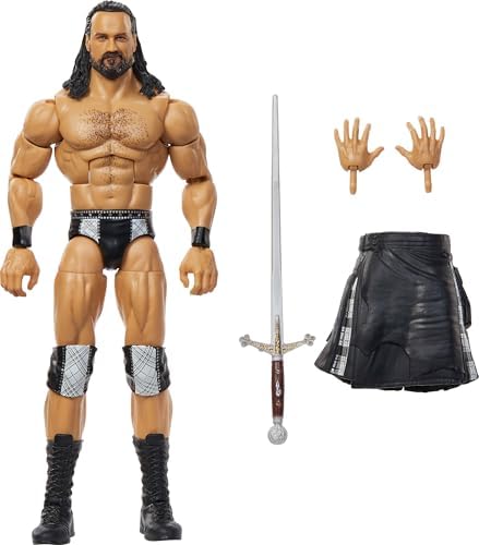 Mattel WWE Elite Action Figure & Accessories, Series #115 6-inch Collectible Drew McIntyre with 25 Articulation Points & Swappable Hands