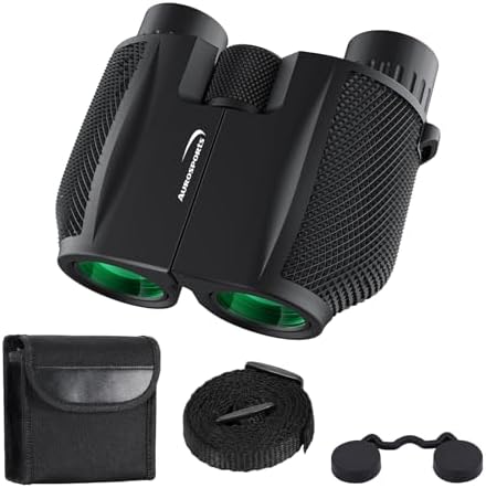 10x25 Compact Binoculars for Adults Kids - Aurosports Pocket High Powered Binoculars with Large View - Small Binoculars for Hunting Bird Watching Stargazing Travel Hiking Opera