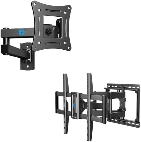 Pipishell Full Motion TV Wall Mount Brackets for 13-32 Inches TVs & Pipishell Full Motion TV Wall Mount for 37-75 inch Flat/Curved TVs