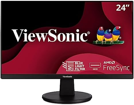 ViewSonic VA2447-MH 24 Inch Full HD 1080p Monitor with 100Hz, FreeSync, Eye Care, HDMI, VGA (Renewed)