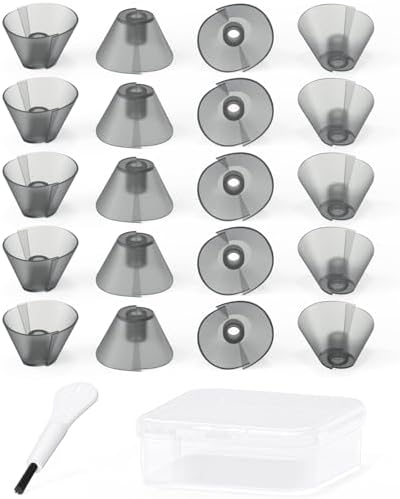 Hearing aid Tulip Domes for Resound Sure fit Standard Receiver BTE Hearing Amplifier Replacement Semi Open Earbuds with Carry Case (20pcs Pack)