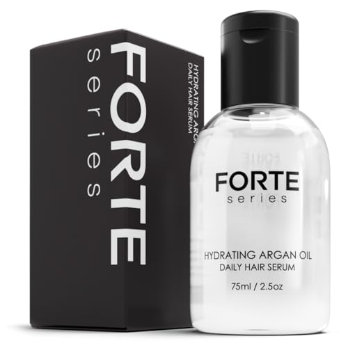 Alex Costa Hydrating Argan Oil Daily Hair Serum by Forte Series Sulfate Free Argan Hair Oil for Men Hair Serum for Dry Damaged Hair, for Styling Hair (75 ml / 2.5 oz)
