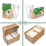 BIOCEAN 100% Compostable No Plastic Knives Forks Spoons Utensils, The Heavyweight Heavy Duty Flatware is Eco Friendly Products for Lounge Party Wedding BBQ Picnic Camping.