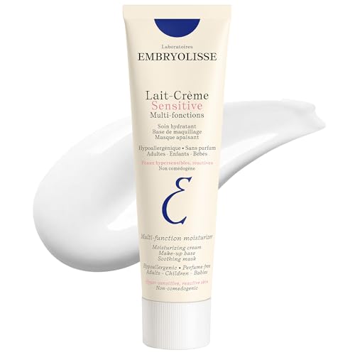 Embryolisse Lait Crème Sensitive Moisturizer. Hypoallergenic Face & Body Cream for All Skin Types With Aloe Vera & Shea Butter. Fragrance-Free & Suitable for Sensitive Skin, 3.38 Fl Oz