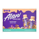 Alani Nu Protein Shake, Ready to Drink, Naturally Flavored, Gluten Free, Only 140 Calories with 20g Protein per 12 Fl Oz bottle (Munchies, 12 Pack)