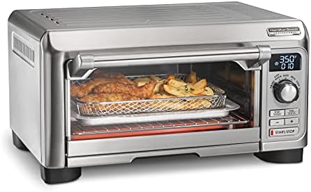 Hamilton Beach Professional Sure-Crisp Digital Air Fryer Toaster Oven Combo with 6-in-1 Functionality, 1500 Watts, 10-inch Pizza / 4 Slice Capacity, Stainless Steel (31241)