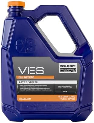 Polaris OEM Snowmobile VES Full Synthetic 2-Cycle Oil, For 2-Stroke Snowmobiles, 1 Gallon, Synthetic, Specific for Patriot Boost, Patriot 9R, 850 RMK, 650 Indy VR1 and more, Qty 1, Part 2877883