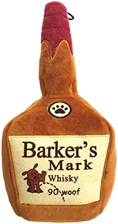 Huxley & Kent for Dogs | Barker's Mark (Small) | Funny Dog Toy | Power Plush Dog Toy with Squeaker | Dog Gift | Fun, Durable, and Safe | H&K Squeaky Dog Toy