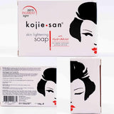 Kojie San Skin Brightening Soap - Original Kojic Acid Soap that Reduces Dark Spots, Hyperpigmentation, & Scars with Coconut & Tea Tree Oil- 135g x 4 Bars