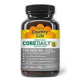 Country Life Core Daily-1 Multivitamin for Men 50+, Energy Support, 60 Tablets, 2 Month Supply, Certified Gluten Free