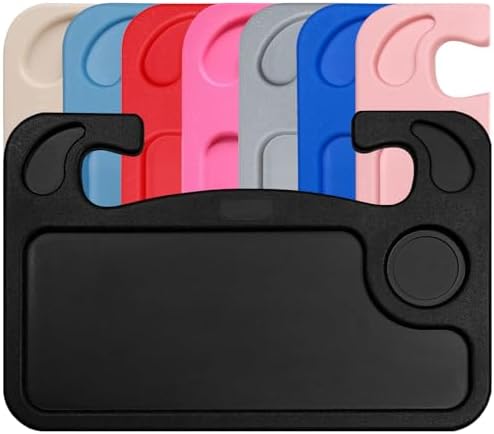 lebogner Steering Wheel Tray, Car Tray for Eating, Hook On Steering Wheel Desk for Food, Laptop and Car Accessories, Car Road Trip Must Haves Gadgets Car Table (Black)