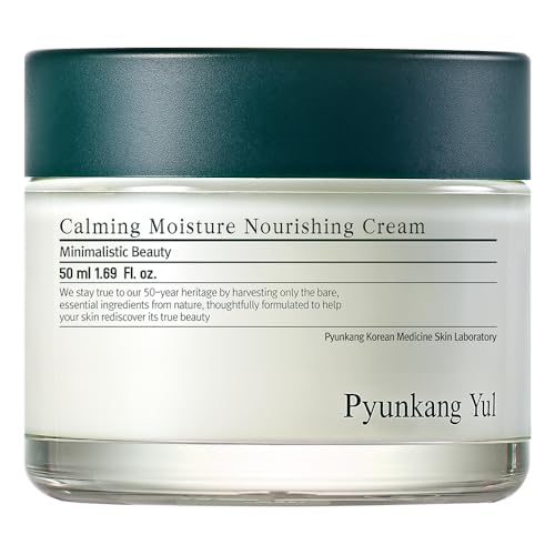 Pyunkang Yul [PKY] Calming Moisture Nourishing Cream Instantly Soothes Sensitive Skin, Face Moisturizer for Healthy Skin Vitality with Collagen, Vegan, Korean Skincare (1.69 Fl. Oz, 50ml)