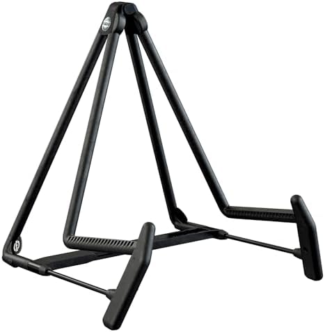 K&M - König & Meyer 17580.014.55 - Heli 2 Guitar Stand - Folding A-Frame for Acoustic Guitars - Adjustable and Collapsible – Sturdy and Durable - Professional Choice - German Made - Black
