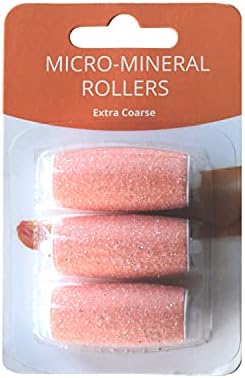 Own Harmony Extra Coarse 3 Refill Rollers Best Fit for Electric Callus Remover CR900 - Foot Care for Healthy Feet - Pedicure File Tools - Replacement 3 Pack Extra Coarse (Peach)