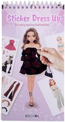 Sticker Dress up - Sticker Activity Book for Kids. Learn Girls Fashion Design with Stickers and Guides for Kids 5 and up. Little Designer Creativity Book. Stickers, Paper Dolls. Gift for Girls