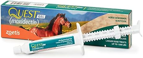Quest Gel Moxidectin Horse Dewormer, Early Grazing Season recommended for Horses and Ponies 6 months and older, 0.5oz Sure-Dial Syringe
