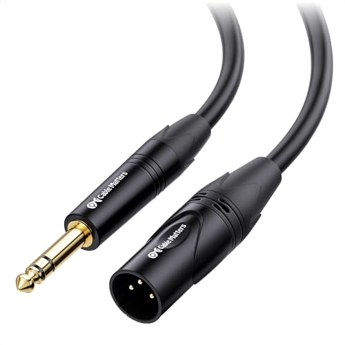 Cable Matters 6.35mm (1/4 Inch) Long TRS to XLR Cable - 35ft, Male to Male XLR to TRS Cable, Black