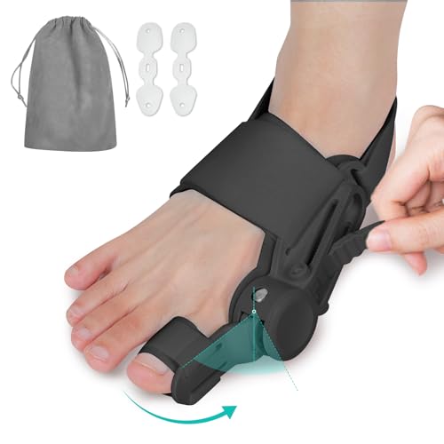 ETOURER Bunion Corrector for Women and Men Big Toe,Treatmedy Bunion Fix Upgraded Press-Button Bunions Correction,Orthopedic Toe Straightener with Bunion Relief,Suitable for Left and Right Feet
