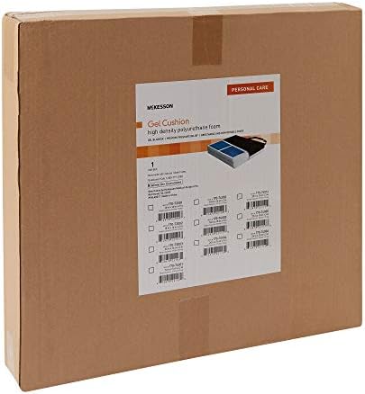 McKesson Seat Cushion for Wheelchairs and Office Chair, Foam/Gel, 20 in x 18 in x 3 in, 1 Count