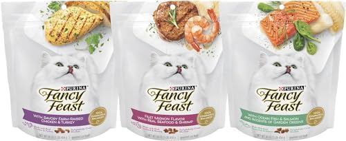 Fancy Feast Purina Gourmet Cat Food Flavor Variety Bundle (Filet Mignon + Fish + Chicken Turkey)