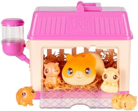 Little Live Pets Mama Surprise Minis Hamster, Care for Your Mama Hamster or Mama Bunny in Their Hutch to Reveal 2, 3, or 4 Mini Babies