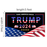 Trump 2024 Flag, 3x5 Feet Trump Flag Take American Back & NO MORE BULLSHIT,Trump Flag with Brass Buttonhole 100D Polyester Yarn UV protection Fade Resistant for Indoor Outdoor