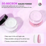 Saviland 3 Mins Instant Nail Repair Kit - 60g Pink & White Dipping Powder 21ml Nail Repair Glue Quick Nail Repair for Damaged Nails Broken Nails No Curing Need Easy to Use Home & Salon DIY