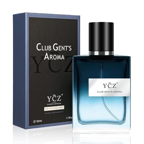Ycz CLUB GENT'S AROMA Perfume Men, 1.7oz(50ml), Nightclub Essential Fragrance, Long Lasting Cologne for Men with Aromatic Woody Notes of Mint, and Lemon, Ideal Occasions Daily Elegance.