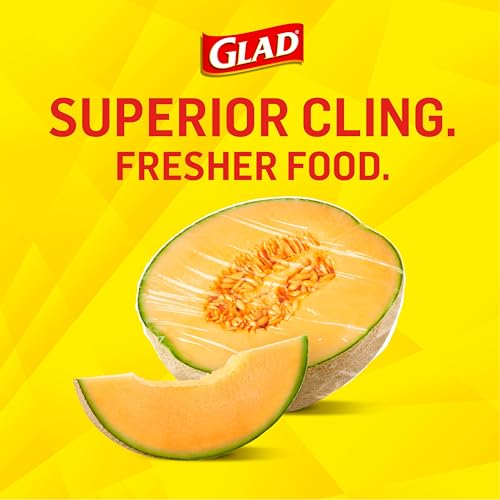 Glad Cling N Seal Plastic Food Wrap, 300 Square Foot Roll - 4 Pack (Package May Vary)