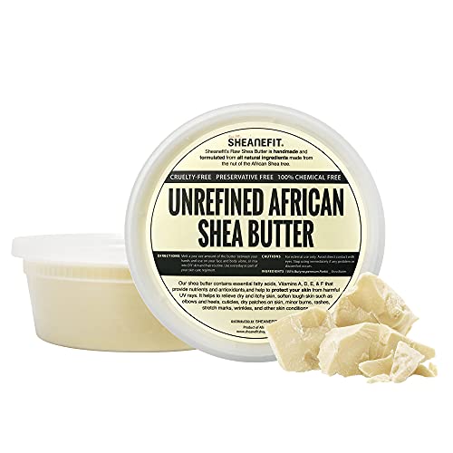 Raw Unrefined African Shea Butter, Natural Body Butter, Soft & Smooth Daily Moisturizer For Face & Body Ivory 8oz (Pack of 1)