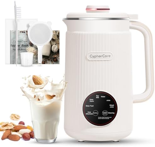 Nut Milk Maker Machine, 40oz(1200ml) Homemade Almond, Oat, Soy, Milk Shake, Plant Milk, Milk Machine Maker With Nut Milk Bag, Soy Milk Maker With Delay Start/Keep Warm/Cleaning/Boil Water