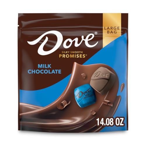 DOVE PROMISES Milk Chocolate Large Bag Individually Foil Wrapped Easter Basket Easter Egg Stuffers Easter Candy, 14.08 Oz Bag