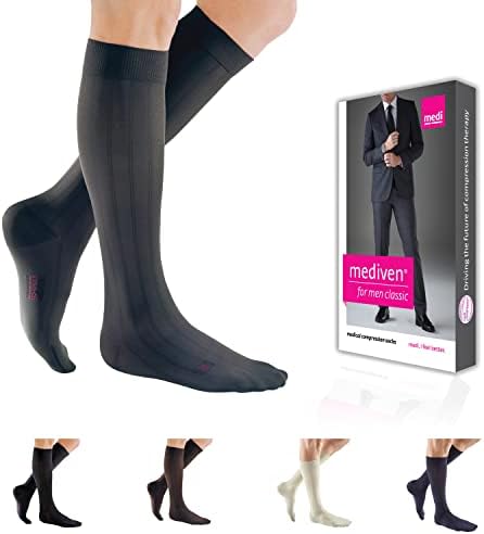 mediven for Men Classic, 15-20 mmHg – Closed Toe, Knee High Compression Stockings, Compression Dress Socks