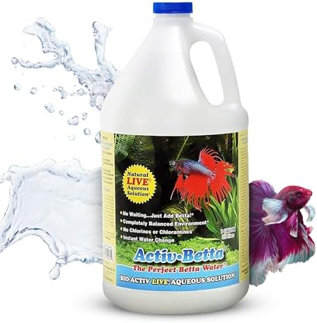 Bio-Activ Live Betta Water - 1 Gallon - Instant Cycling, No Chlorine, Balanced Formula with Live Bacteria for Freshwater Aquariums