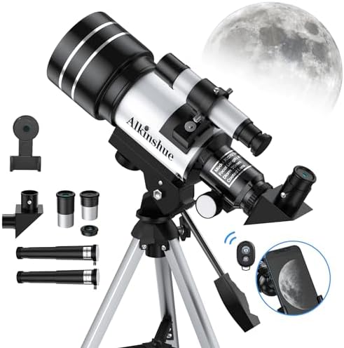 Telescope for Kids, 70mm Aperture 400mm Refractor Telescope for Astronomy Beginners, High Powered Refracting Telescope with Tripod, Multi-Coated