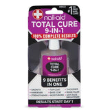 Nail-Aid Total Cure 9 in 1 Nail Treatment - Strengthen, Smooth, & Brighten Brittle Nails - Clear, 0.51 Fl Oz